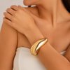 Denifery Gold Bangles for Women Cuff Bangle Bracelets Wide Chunky Gold Bracelet Open Wrist Cuff Bracelet Thick Irregular Cuff Open Wide Gold Bracelet Minimalist Jewelry (Gold)