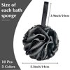 10 Pack Bath Sponge Shower Loofahs 40g,Mesh Pouf Bath Scrunchies Body Wash Puff,Body Scrubber Exfoliating Bath Sponge for Women and Men