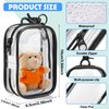 Harloon 6 Pcs Clear Figure Display Bag with Keychain Zipper Clear Display Case Blind Box Display Case Small Doll Storage Bag Hanging Blind Box Organizer for Figures Collectibles (Rectangular)
