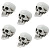 Honbay 6PCS Mini Halloween Skulls Decoration Plastic Fake Skeleton Head Table Decor Prank Props for Halloween Craft Party Favors