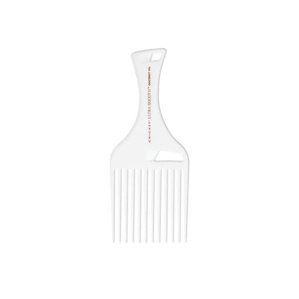 Cricket Ultra Smooth Coconut Hair Pick Comb for Curly, Thick, Medium to Long Hair Anti-Frizz Lifting and Volume Comb with Coconut Oil and Keratin Protein Infused Plastic