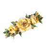 Fodattm Women Lady Vintage Exquisite Flower French Hair Barrette Metal Hairpin Rhinestone Spring Hair Clip Bridal Wedding Crystal Hair Clasps (Yellow)