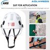 Hard Hats Construction OSHA Approved - ANSI Z89.1 Reflective Construction Worker Hat, Vented White Hard Hat with Visor for Men Women, ABS Safety Helmet for Adults,6-pt.Suspension