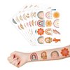 Boho Rainbow Temporary Tattoos Birthday Party Supplies Decorations 96 PCS Tattoos Stickers Bohemian Cute Party Favors Kids Boys Girls Gifts Ideas Classroom School Prizes Themed