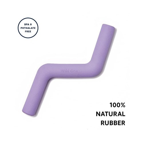 Wild One Small Bolt Bite Dog Toy 100% Natural Rubber, Fun to Chew, Chew Toy, Treat Dispensing, Made for Small Breeds Lilac