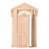 Miniature Wooden Door Minature Dollhouse Miniature Dollhouse Accessories Wood Door Dollhouse Furniture Model Fairy Door House Furniture for 1:12 Dollhouse