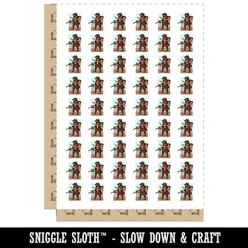 Pirate Cutlass Flintlock Pistol Temporary Tattoo Water Resistant Fake Body Art Set Collection - 54 1" Tattoos (1 Sheet)