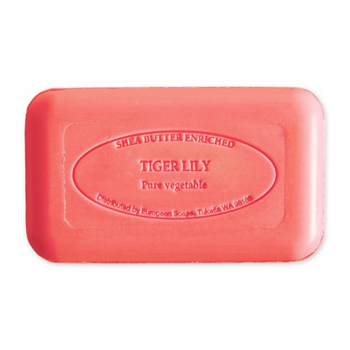 Pre de Provence Artisanal Soap Bar, Natural French Skincare, Enriched with Organic Shea Butter, Quad Milled for Rich, Smooth & Moisturizing Lather, Tiger Lily, 5.3 Ounce