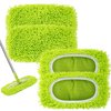 Unoutur Reusable Dry Sweeping Cloths Microfiber Wet Mop Pads Compatible with Swiffer Sweeper Mop Replacement Sweeping Mopping pad Refills for Hardwood Surface Floor Cleaning (4PCS)
