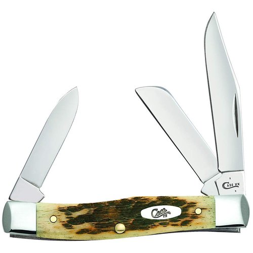 Case Medium Amberbone CV Stockman Pocket Knife, Chrome