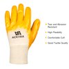 ACKTRA Nitrile Coated Cotton Safety WORK GLOVES 12 Pairs/Dozen, Knit Wrist Cuff, Multipurpose, for Men & Women, Blue, Small, WG001 …