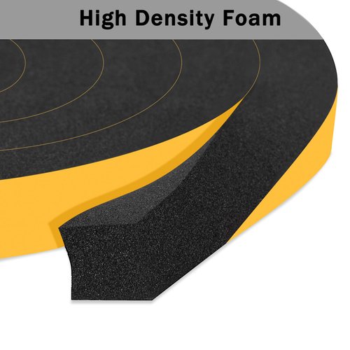 Trisiki Weather Stripping Door Seal Strip, Strong Adhesive, Lightproof, Soundproof, Weatherproof Foam Tape Insulation For Sliding Door, Front Door Frame, Windows (1/2 In x 1/4 In x 26Ft)