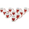 10 Darling Sweet Heart Romantic Lover Coffee Mug Tea Cup Dollhouse Miniatures Food Kitchen Docoration