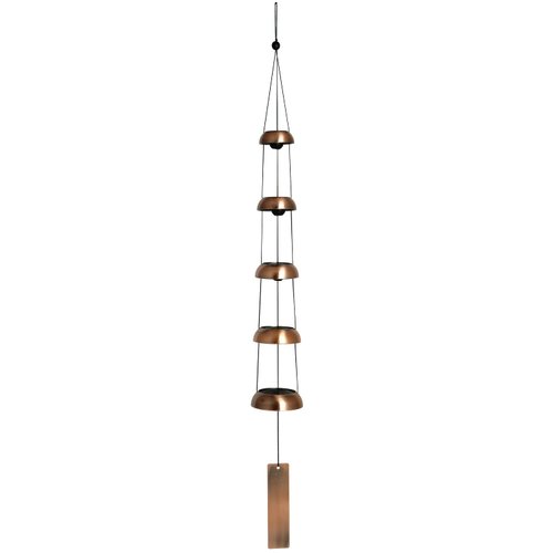 Woodstock Wind Chimes for Outside, Garden Decor, Outdoor & Patio Decor (32") Wind Bell Style Wind Chimes, Garden Decor for Outside, Temple Bells Quintet Copper (TB5C)
