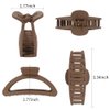 Canitor Hair Clips Set - Neutral Matte Claw Clips for Thin, Medium, and Thick Hair - Cute Semicircle Designs for Women