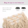 KGBFASS Clip In Hair Extensions 4piece Synthetic Short Wavy Hair Extensions 12inch Ash Blonde Soft Hairpieces For Women And Girls Hair Extensions- 120g, 15#