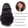 Miss GAGA Body Wave HD Transparent Lace Front Wigs Human Hair for Black Women 180% Dentisy 26 Inch 13x4 Body Wave Frontal Wig Pre Plucked with Baby Hair Brazilian Glueless Virgin Hair Natural Color