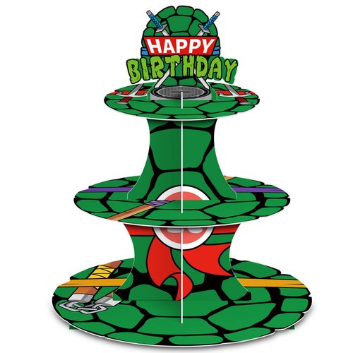 3 Tier Turtle Cupcake Stand Frozen Centerpieces Birthday Party Supplies Cake Table Decoration Party Cupcake Holder for Party Favor