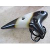 Ceramic Ocarina - Black & White (Panda) w. Crackle Soprano G Key