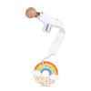 AmazingM Baby Food Grade Silicone Teether Toy with Pacifier Clip Holder,Teething Pain Relief Toys Gift Set for 3 Months+ Boys and Girls,Freezer Safe,BPA Free (Rainbow Donut)