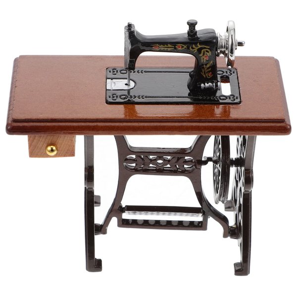 Alipis Dining Table Accessories Mini Sewing Machine Miniature Sewing Model Tailor Toy 1:12 Scale Furniture Accessories Pretend Toys Table Accessories