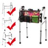 Walker Bag - Water Resistant Pouch Basket with 6 Pockets for Rollator and Folding Walker, Wheelchairs,Bariatric Walkers (Flower)