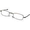 Foster Grant Men's Gideon Rectangular Reading Glasses, Black/Transparent, 64 mm, +1.50