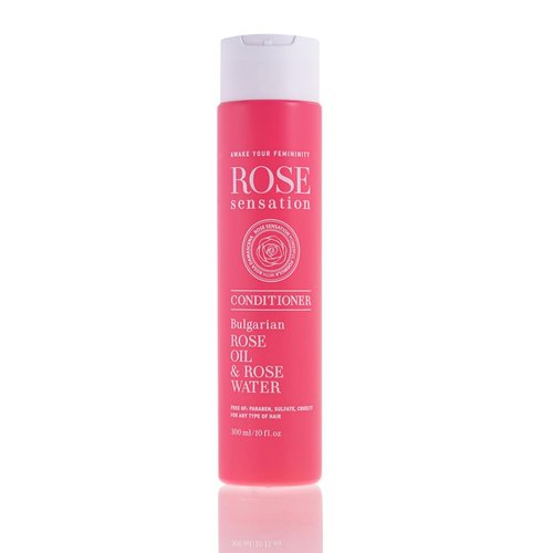 Rose Sensation Vegan Hair Conditioner with Rose Oil for Thin or Damaged Hair Repair the Texture of the Hair, Sulfate-free and Paraben-Free