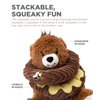Outward Hound Ringamals Honey Bear Interactive Plush Dog Toy Puzzle
