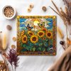 Stained Glass Puzzles for Adults 1000 Pieces and up, PICKFORU Sunflowers Puzzle as Home Decor, Butterfly Flower Puzzles as Home Decor