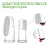 haakaa Silicone Baby Finger Toothbrush Set -360º Bristle for Baby Oral Gum Cleaning| Baby Teething Training| Newborn Oral Massager, BPA Free,2PK - 0m+Babies - Clear