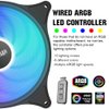 PCCOOLER 120mm ARGB Case Cooler Fan, 3 Pack FX120 ARGB Computer Case Fans, Aura +5V/3 PIN Addressabel Fans Advanced Lighting Customizations - PWM High Performance Cooling Fan for PC Case Computer Fan