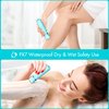 Electric Bikini Trimmer for Women - PolyPower 2 in 1 Electric Women Pubic Hair Trimmer, Portable Ladies Shaver with 2 Trimmer Heads,Waterproof Wet and Dry Use (Blue)