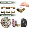 Tazimi 110 PCS Hunting Party Favors Hunting Birthday Party Supplies Camo Party Favors with Hunting Keychains Stickers Rubber Bracelets Button Pins and Bags for Hunting Theme Party