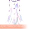 Pretty Jolly Purple Cat Kids Dream Catcher Wall Decor Pompom Feather Baby Dreamcatcher Handmade Children Dream Catcher Home Décor Wall Hanging for Nursery Bedroom Boys Girls Birthday Gift-25.6in