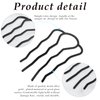 U-Shaped French Twist Hair Pins and Clips Set - 6 Pcs Metal Vintage Hair Accessories for Updo Bun Styling and Styling Tool