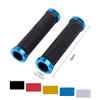 Kework Bike Grips, Double Locking Bike Bicycle Mountain Bike Handlebar Grips, Include 2 Handlebar Caps, Aluminum Alloy Lock Ring (Black)