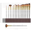 MyArtscape Paint Brush - Set of 15 Art Brushes for Watercolor, Acrylic & Oil Painting - Short Handles