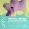 Snugarooz Magical The Unicorn Plush Dog Toy with Repair Patch – Soft Durable - Crinkle & Squeaker Rainbow Mane - Tail for Small Dogs & Puppies