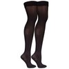 Truform Women's Compression Stockings, 15-20 mmHg, Thigh High Length, Closed Toe, Opaque, Black, Small