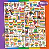118 PCS LGBT Rainbow Flag Pride Temporary Tattoos Sticker Pride Month Gay Birthday Party Decorations Favors Supplies Gifts Boys Girls Men Woman Cute Fake Tattoo School Reward Themed Festival