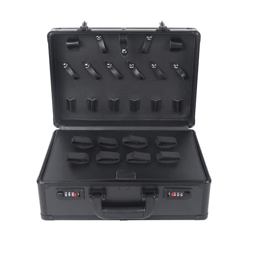 Professional Barber Case for Barber Tools,Portable Barber Suitcase,Traveling Case Barber Tool Organizer,for Clippers,Trimmers,Shears and Combs Styling Tools Storage (Full Black;Style C)