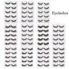 FACE MIRACLE NEW YORK 3D Mink False Eyelashes Full Strip Natural Wispy Fluffy Fake Lashes For Women Thick Cross Long Volume Eyelash Extensions 5 Pairs USA(8029)
