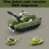 ZAKVENFUN Military Tank Toy Playset, Military Army Tank Toys with 12 Pcs Army Men, 4 Military Vehicles, 3 Pull Back Fighter Yets, Army Toy Gifts for Toddler Kids Boys Ages 3 4 5 6 Years Old
