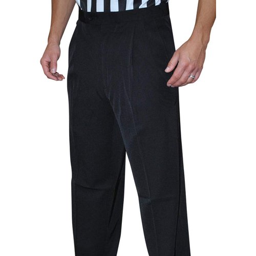 Smitty Men's Basketball Premium 4-Way Stretch Pleated Front Officials Pants - Slash Pockets (36)