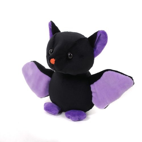 Plushland Halloween Black Bat Stuffed Animal Plush Toys,Soft Toy Gifts for Kids 7 Inch