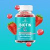 BeLive Biotin Gummies - Skin, Nails & Hair Vitamins with A, C, D, E, B12, Zinc, Folate & Inositol, Biotin Supplement for Anti-Aging, Energy & Collagen Boost, Multivitamin Gummies - Strawberry | 3-Pack