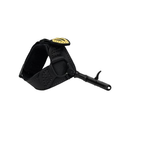 Tru-Fire Edge Buckle Foldback Adjustable Archery Compound Bow Release - Black Wrist Strap with Foldback Design