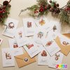 JOYIN 24 PCS Christmas Cards with Envelopes and Stickers, 12 White Different Designs Simplicity Bulk Xmas Greeting Cards 4" x 6" Inches for Wintertime Season, present Giving to Friends and Family