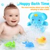 4 in 1 Bubble Bath Toys for Kids Ages 1-3 - Elephant Bathtub Bubble Machine with 3 Pack Swimming Bath Toys for Toddlers 3+ Baby Bath Toys for Kids Ages 4-8 Floating Wind Up Toys for 3+